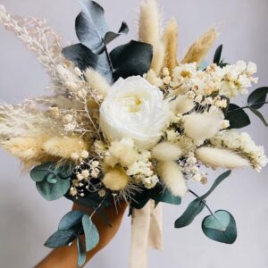 Bouquet S WHITE fleurs eternelle