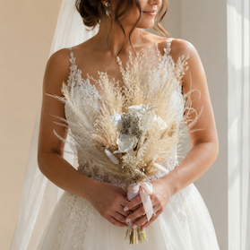 Bouquet de mariée Pampa boheme eternel, rose eternelle