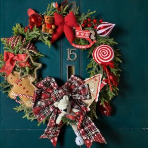 Couronne de Noël artisanale – Esprit gourmand & traditionnel 🎄❤️