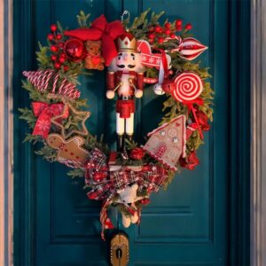 Couronne de Noël artisanale – Esprit gourmand & traditionnel 🎄❤️