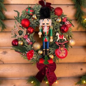 Couronne de Noël artisanale – Esprit gourmand & traditionnel 🎄❤️