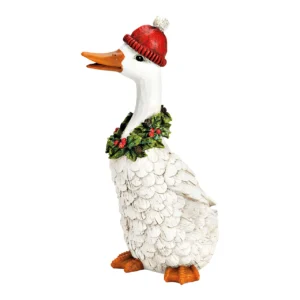 Oie décorative de Noël – Bonnet rouge