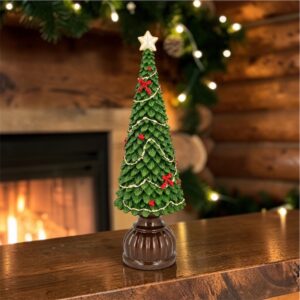 🎄 Sapin de Noël décoratif 34cm – Vert & rouge