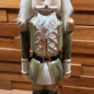 Casse-noisette Roi vert et doré 30 cm | Déco Noël